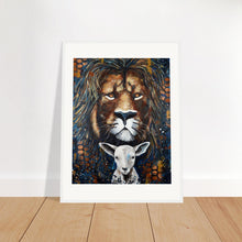 Load image into Gallery viewer, Lion And Lamb Print Wooden Framed