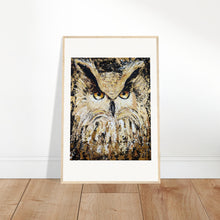 Load image into Gallery viewer, Golden Owl Print Wooden Framed