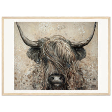 Load image into Gallery viewer, Highland Cow Wooden Framed Print