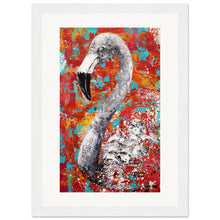 Load image into Gallery viewer, Red Flamingo Wooden Framed Print