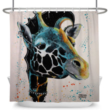 Load image into Gallery viewer, Punk Giraffe Shower Curtain
