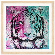 Load image into Gallery viewer, Pink Tiger Wooden Framed Print