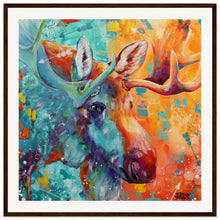Load image into Gallery viewer, Cosmic Moose Wooden Framed Print