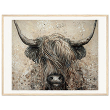 Load image into Gallery viewer, Highland Cow Wooden Framed Print