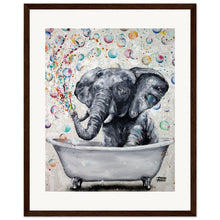 Load image into Gallery viewer, Blowing Bubbles Wooden Framed Print