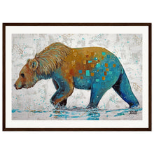 Load image into Gallery viewer, Blue Bottom Museum-Quality Matte Wooden Framed