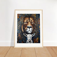 Load image into Gallery viewer, Lion And Lamb Print Wooden Framed