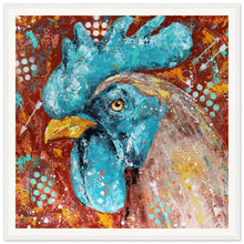 Load image into Gallery viewer, Cockablueddle Blue Wooden Framed Print
