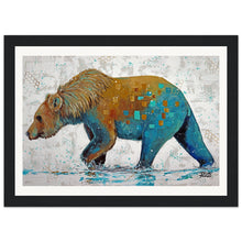 Load image into Gallery viewer, Blue Bottom Museum-Quality Matte Wooden Framed