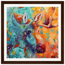 Load image into Gallery viewer, Cosmic Moose Wooden Framed Print