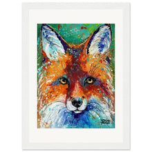 Load image into Gallery viewer, Friendly Fox Print Wooden Framed
