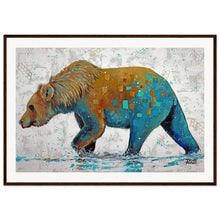 Load image into Gallery viewer, Blue Bottom Museum-Quality Matte Wooden Framed