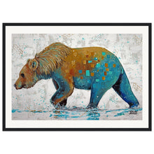 Load image into Gallery viewer, Blue Bottom Museum-Quality Matte Wooden Framed