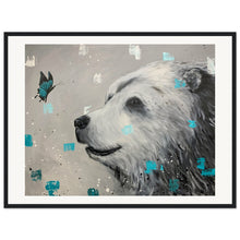 Load image into Gallery viewer, Bear and Butterfly Print Wooden Framed