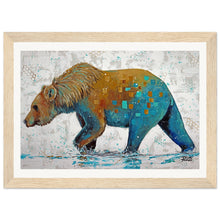 Load image into Gallery viewer, Blue Bottom Museum-Quality Matte Wooden Framed