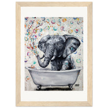 Load image into Gallery viewer, Blowing Bubbles Wooden Framed Print