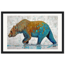 Load image into Gallery viewer, Blue Bottom Museum-Quality Matte Wooden Framed