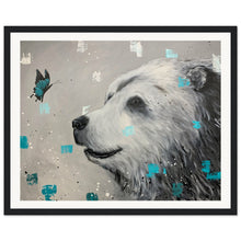 Load image into Gallery viewer, Bear and Butterfly Print Wooden Framed