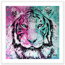 Load image into Gallery viewer, Pink Tiger Wooden Framed Print