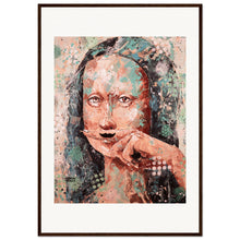 Load image into Gallery viewer, Mona Lisa With A MoustacheWooden Framed Print