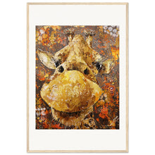 Load image into Gallery viewer, Long Neck, Long Lashes Museum-Quality Wooden Framed Print