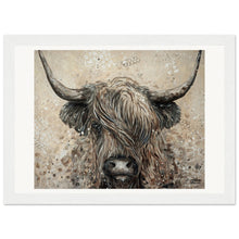 Load image into Gallery viewer, Highland Cow Wooden Framed Print