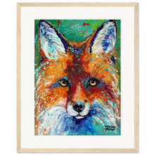 Load image into Gallery viewer, Friendly Fox Print Wooden Framed