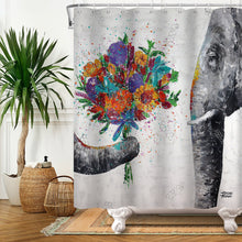 Load image into Gallery viewer, Don't Eat My Flowers Again Shower Curtain
