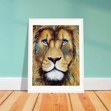 Load image into Gallery viewer, Blue Eyes Wooden Framed Print