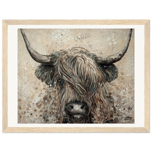 Load image into Gallery viewer, Highland Cow Wooden Framed Print
