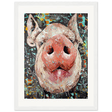 Load image into Gallery viewer, Oink Until Your Hearts Content Print Wooden Framed