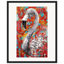 Load image into Gallery viewer, Red Flamingo Wooden Framed Print