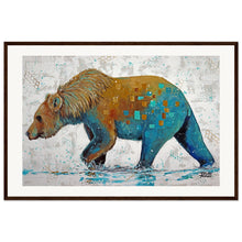 Load image into Gallery viewer, Blue Bottom Museum-Quality Matte Wooden Framed