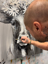 Load image into Gallery viewer, Flower Girl Cow Original