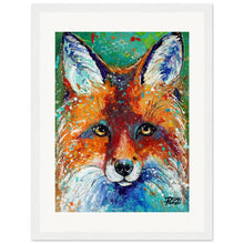 Load image into Gallery viewer, Friendly Fox Print Wooden Framed