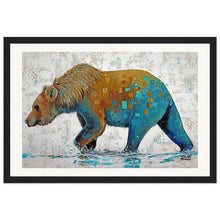 Load image into Gallery viewer, Blue Bottom Museum-Quality Matte Wooden Framed