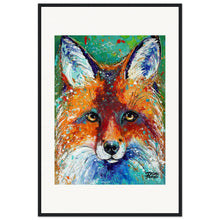 Load image into Gallery viewer, Friendly Fox Print Wooden Framed