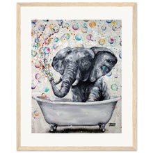 Load image into Gallery viewer, Blowing Bubbles Wooden Framed Print