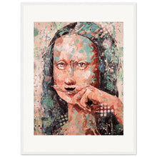 Load image into Gallery viewer, Mona Lisa With A MoustacheWooden Framed Print