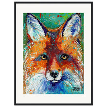 Load image into Gallery viewer, Friendly Fox Print Wooden Framed