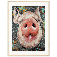 Load image into Gallery viewer, Oink Until Your Hearts Content Print Wooden Framed