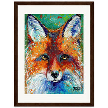 Load image into Gallery viewer, Friendly Fox Print Wooden Framed