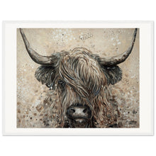 Load image into Gallery viewer, Highland Cow Wooden Framed Print