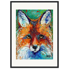 Load image into Gallery viewer, Friendly Fox Print Wooden Framed