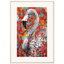 Load image into Gallery viewer, Red Flamingo Wooden Framed Print