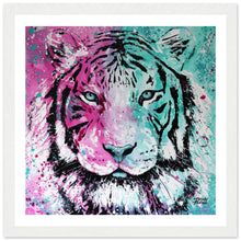 Load image into Gallery viewer, Pink Tiger Wooden Framed Print