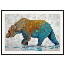 Load image into Gallery viewer, Blue Bottom Museum-Quality Matte Wooden Framed