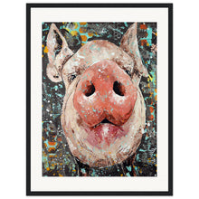 Load image into Gallery viewer, Oink Until Your Hearts Content Print Wooden Framed
