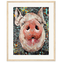 Load image into Gallery viewer, Oink Until Your Hearts Content Print Wooden Framed