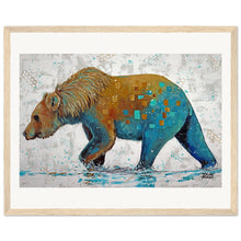 Load image into Gallery viewer, Blue Bottom Museum-Quality Matte Wooden Framed